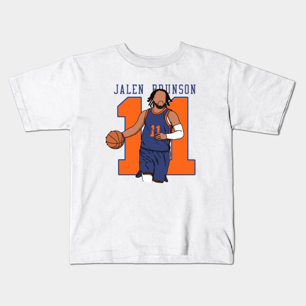 Jalen Brunson Comic Style Kids T-Shirt by mia_me